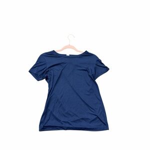 Alo Yoga Navy Fitted Short Sleeve Tee Top Size S